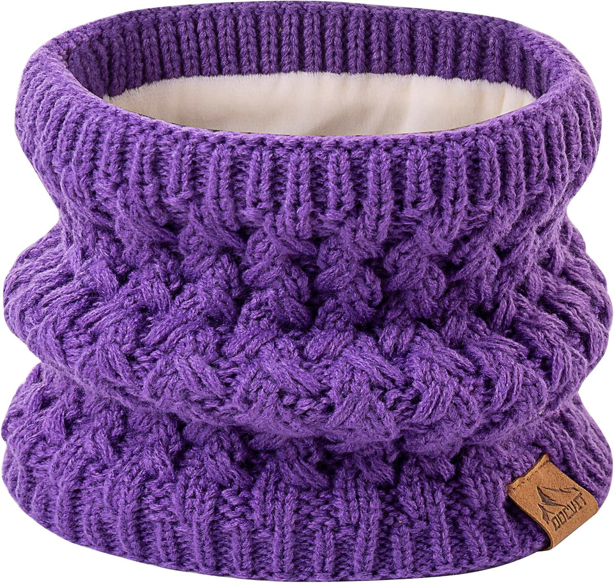 Kids Pompom Winter Beanie Hat Scart Gloves Set,Boys Girls Knitted Fleece Lined Woollen Hat for Children's 3-9 Years