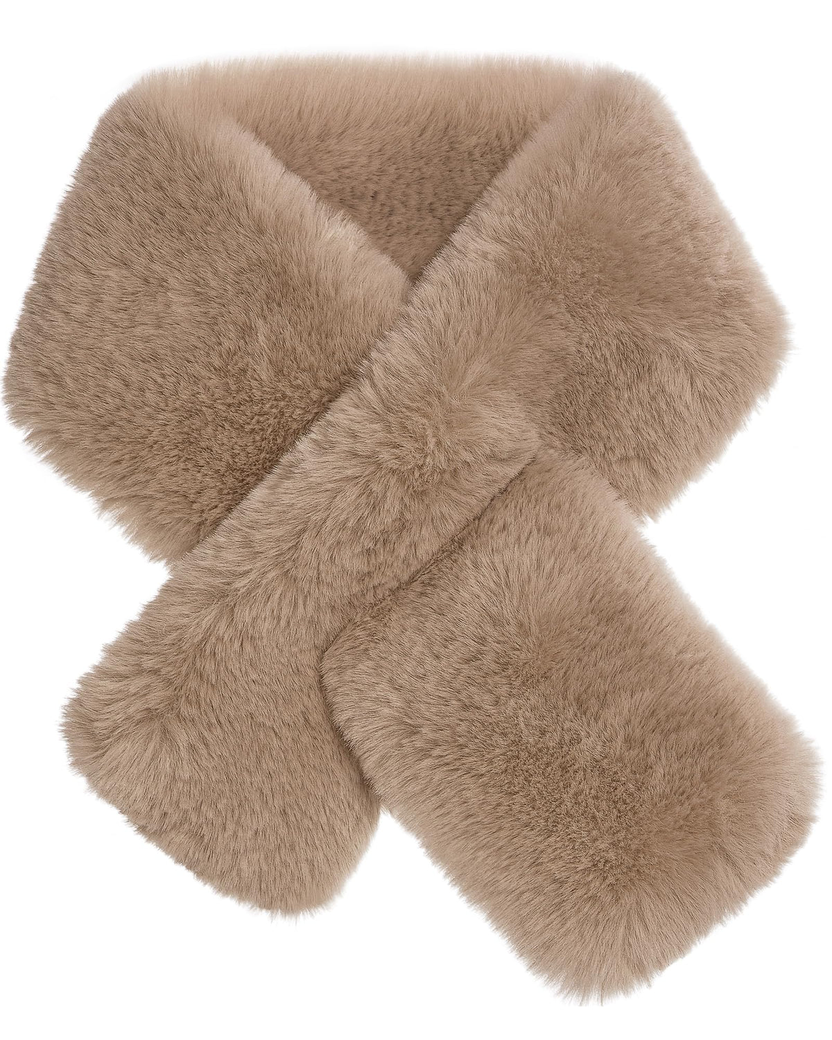 Plush Kids Fur Collar Scarf, Girls Boys Winter Rainbow Cute Scarves