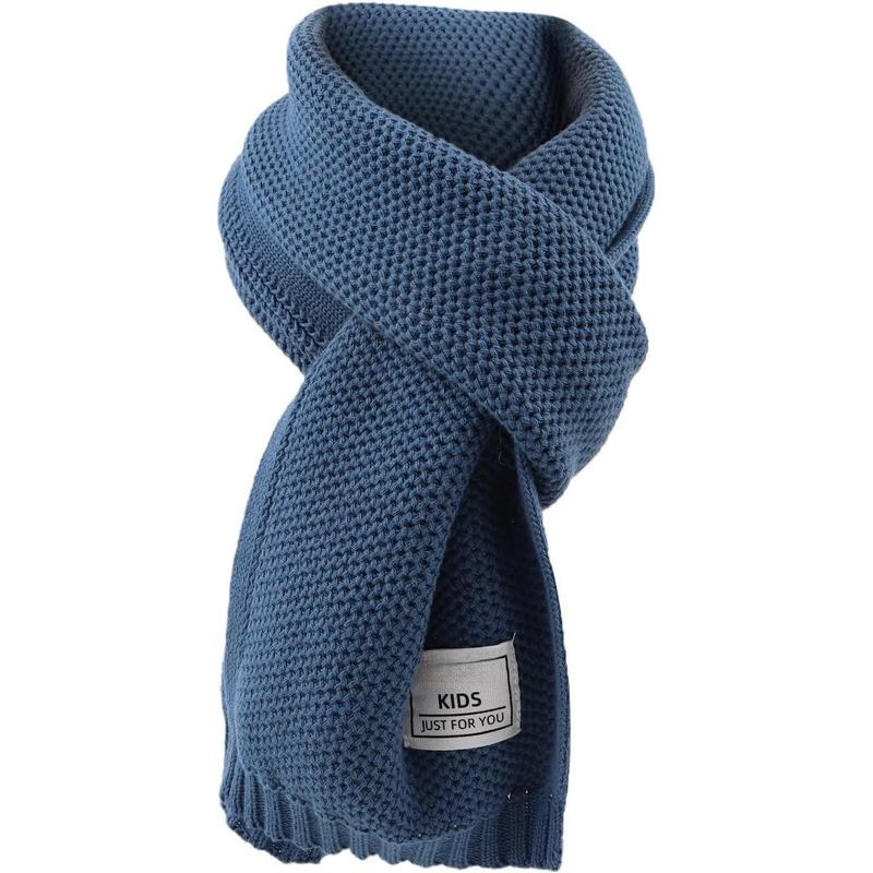 P-HDW010   Kids Winter Infinity Scarf Knit Toddler Boy Girls Scarves Cotton Outdoor Neck Warmer for Children 3-15 Years