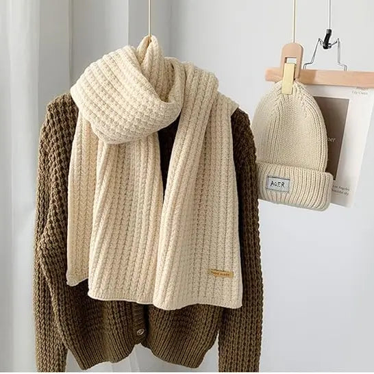 Winter Chunky Knit Scarf for Women Ultra Soft Thick Warm Knitted Scarf Long Knit Scarves for Women's Cold Weather