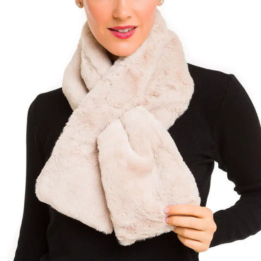 Fur Collar Scarf for Women Faux Fur Scarves Neck Shrug