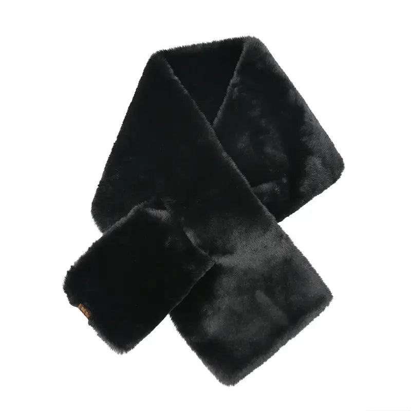 C.C Luxe Faux Fur Wrap Scarf – A Plush and Elegant Women's Accessory, Offering Ultimate Warmth and Sophistication with a Soft Faux Fur Finish Winter Soft Warm Shawl