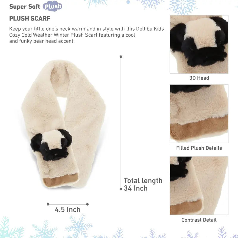 SUPER SOFT PLUSH SCARF - PUG DOG