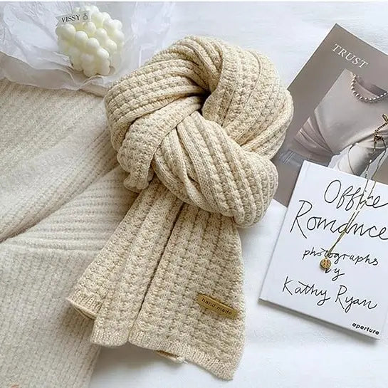 Winter Chunky Knit Scarf for Women Ultra Soft Thick Warm Knitted Scarf Long Knit Scarves for Women's Cold Weather