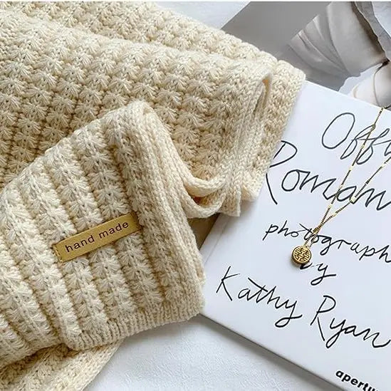 Winter Chunky Knit Scarf for Women Ultra Soft Thick Warm Knitted Scarf Long Knit Scarves for Women's Cold Weather